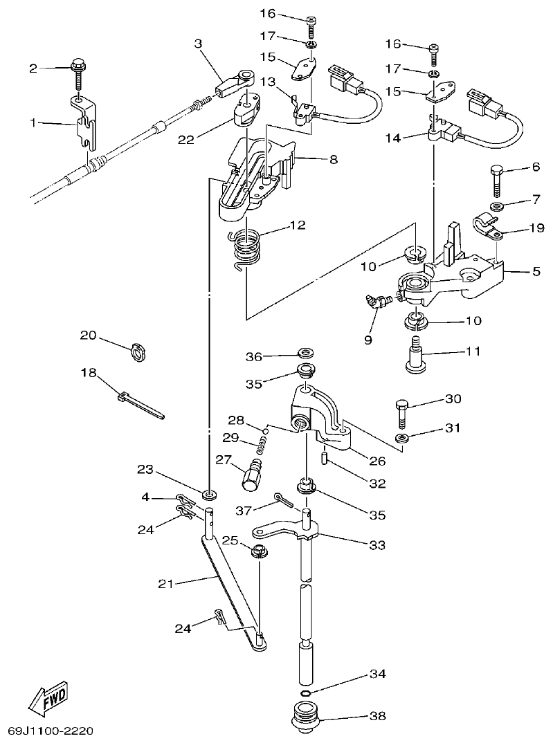 Yamaha A1 CONTROL 1 parts diagram